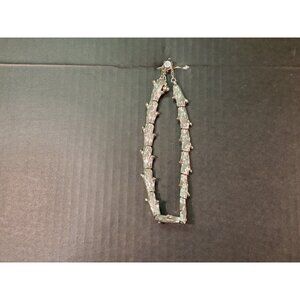 12" Silver Colored Tree Branch Style Necklace with ADJUST. Hook Closure